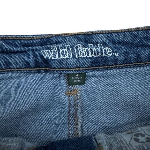 Wild Fable Women's Denim Blue Jean Mini Skirt Size 4 - Picture 3 of 4